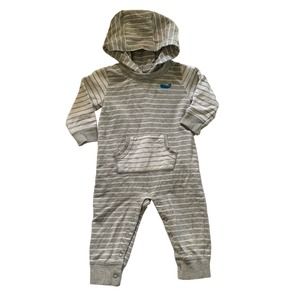 Carters striped hooded romper